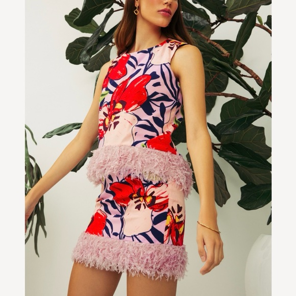 Hilary MacMillan Matching Set Top + Hem Skirt NEW